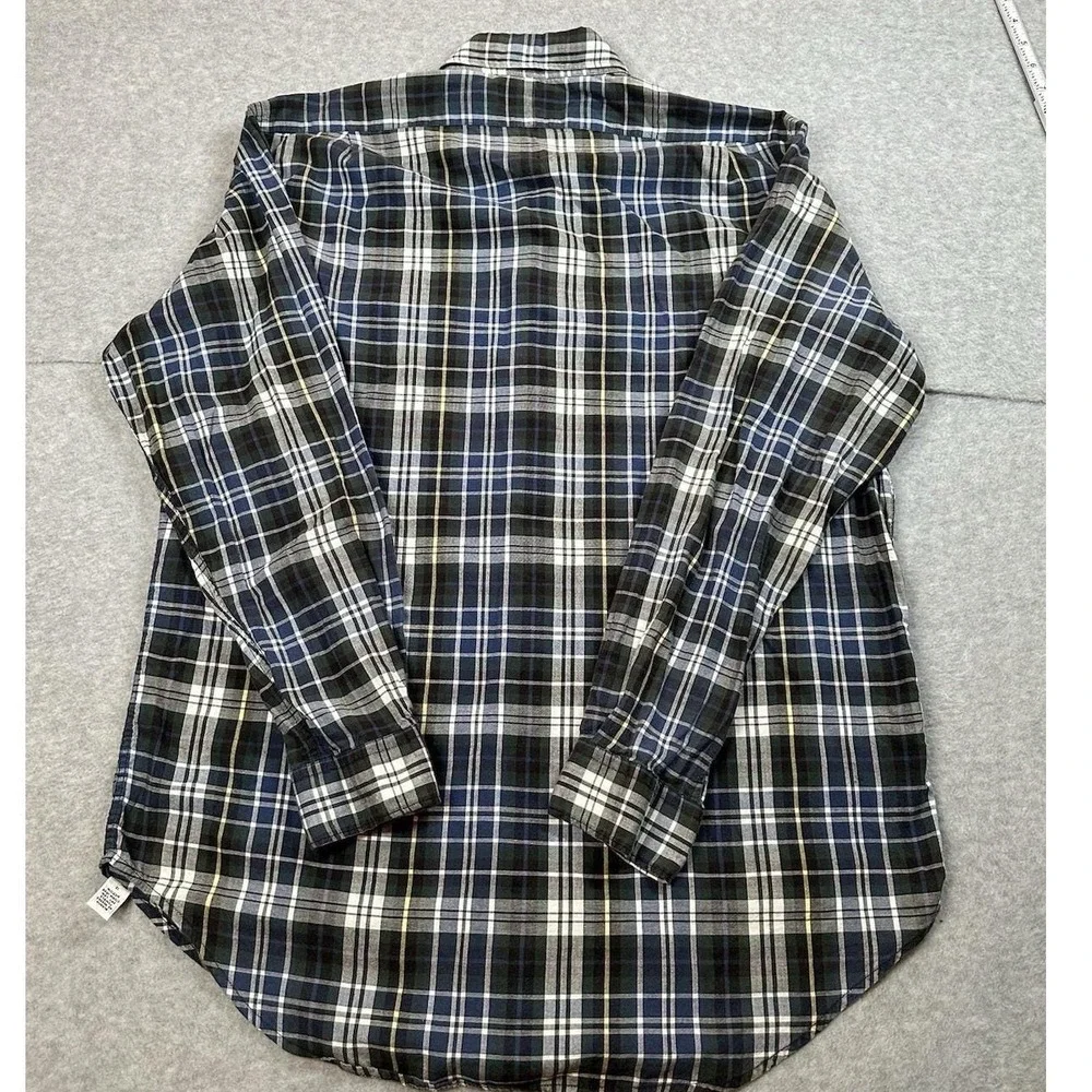 Vintage Ralph Lauren Marlowe Plaid‎ Button Down Shirt Mens Medium Cotton NOTE